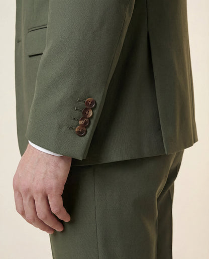 Waldgrüner Hochzeitsanzug, Dreiteiler mit Weste