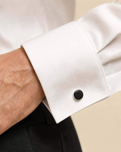 Smokinghemd aus Twill mit Plissée